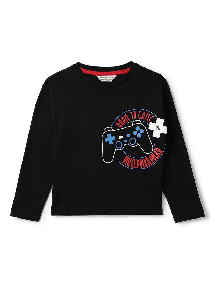 boys printed long sleeve t-shirt