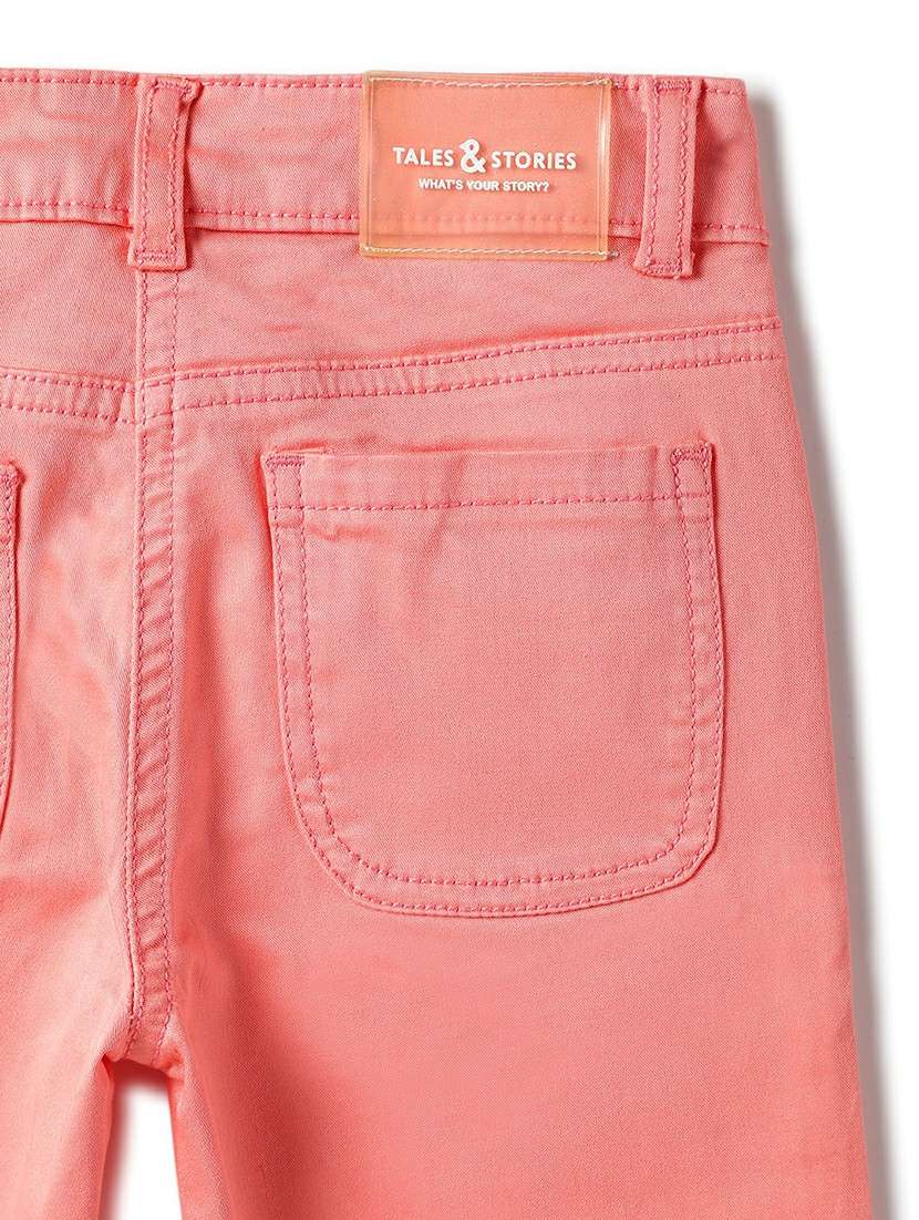 girls solid mid rise slim fit culottes - 22173770 -  Standard Image - 3