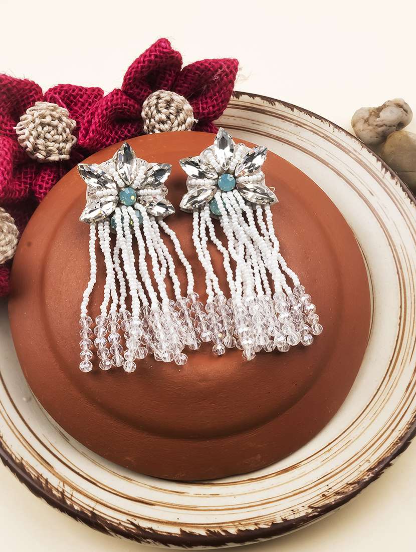 handmade star pearl drop earrings - 22173771 -  Zoom Image - 0