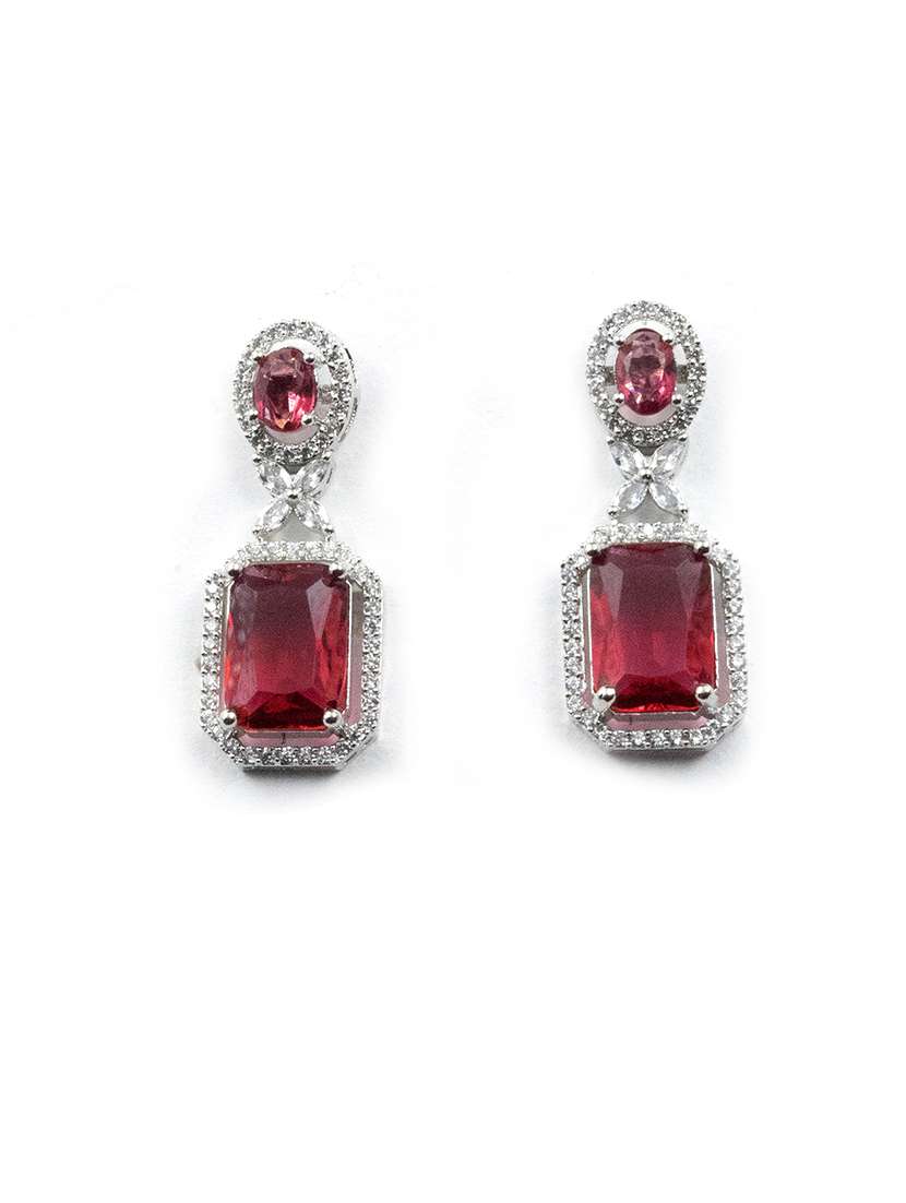 elegant designer red fashion party earrings - 22173805 -  Standard Image - 3