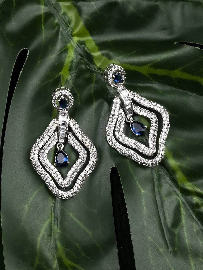 designer blue ad leaf earrings - 22173814 -  Zoom Image - 0