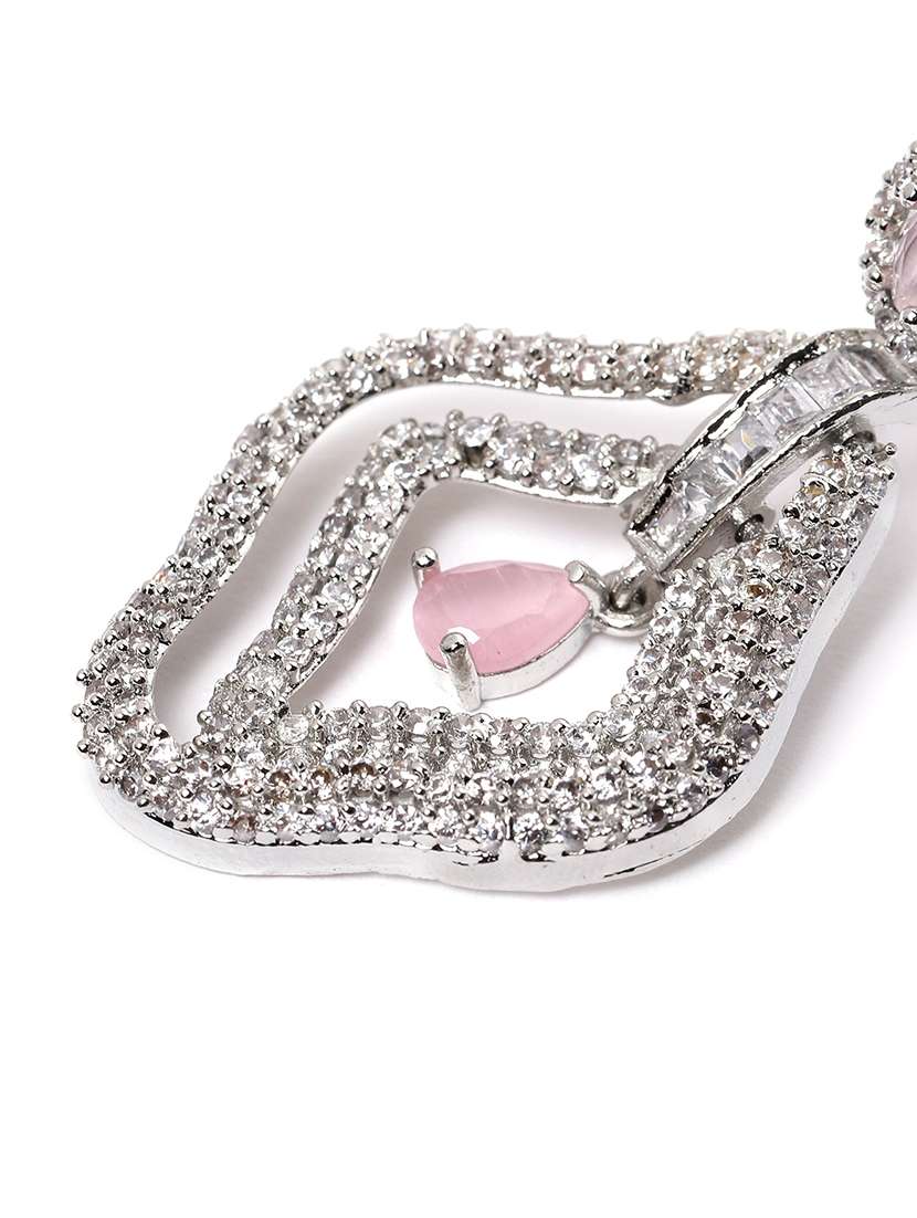 designer pink ad leaf earrings - 22173816 -  Standard Image - 3