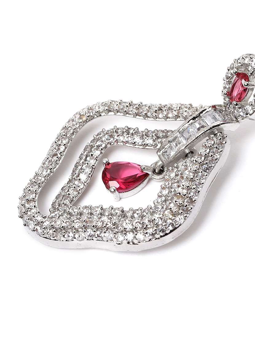 designer red ad leaf earrings - 22173817 -  Standard Image - 3