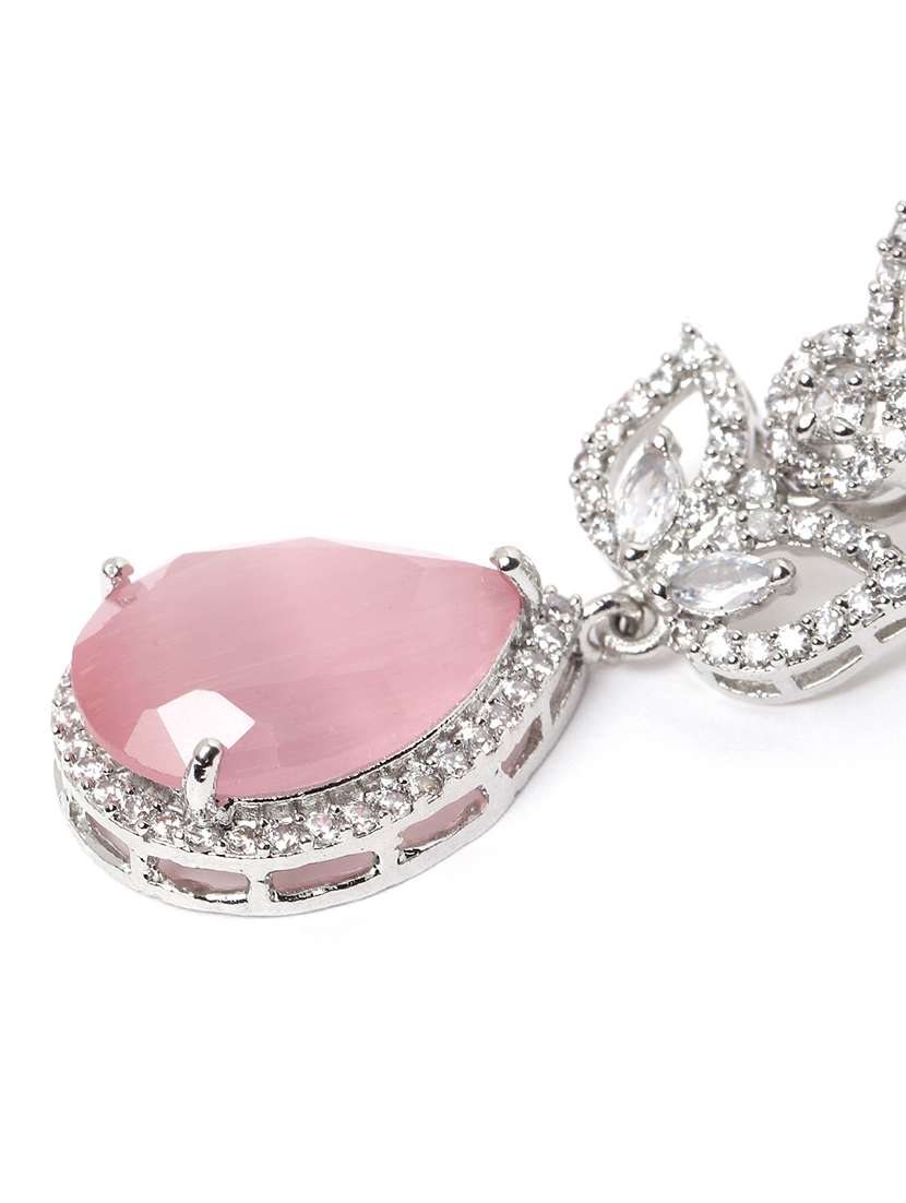 luxurious pink ad drop earrings - 22173819 -  Standard Image - 3