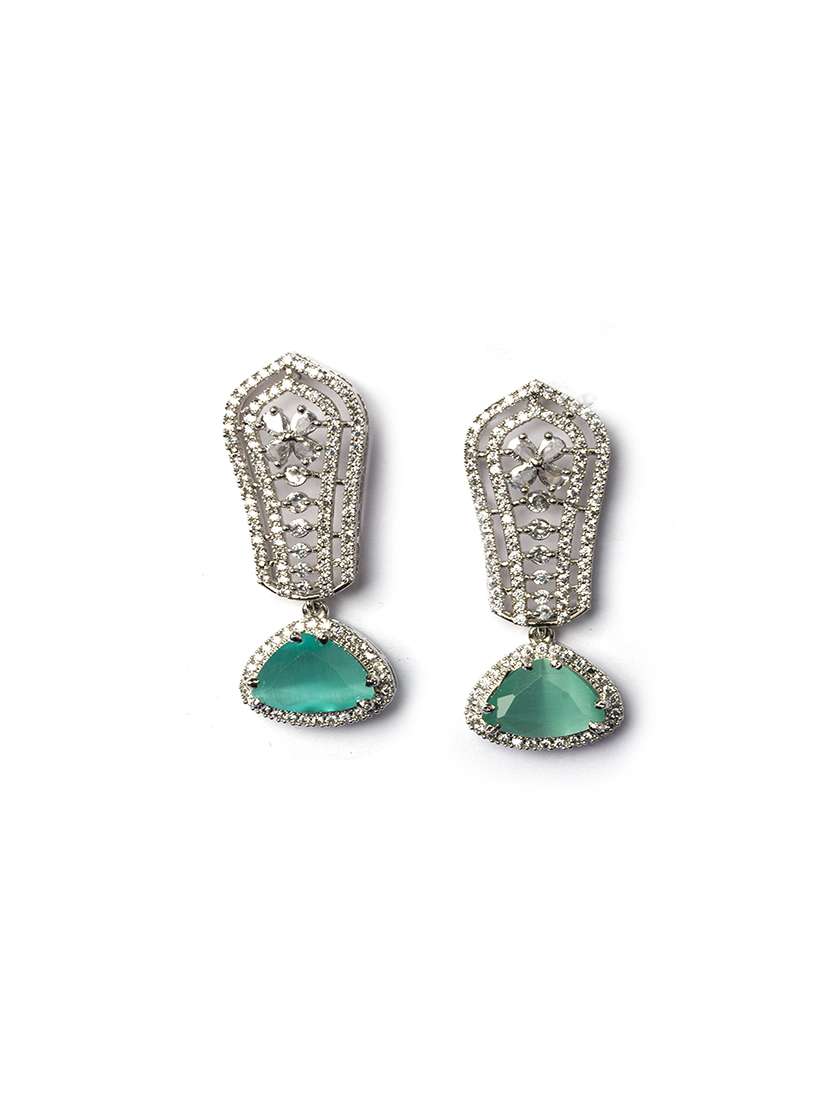 turquoise cascade long ad statement earrings - 22173827 -  Standard Image - 3