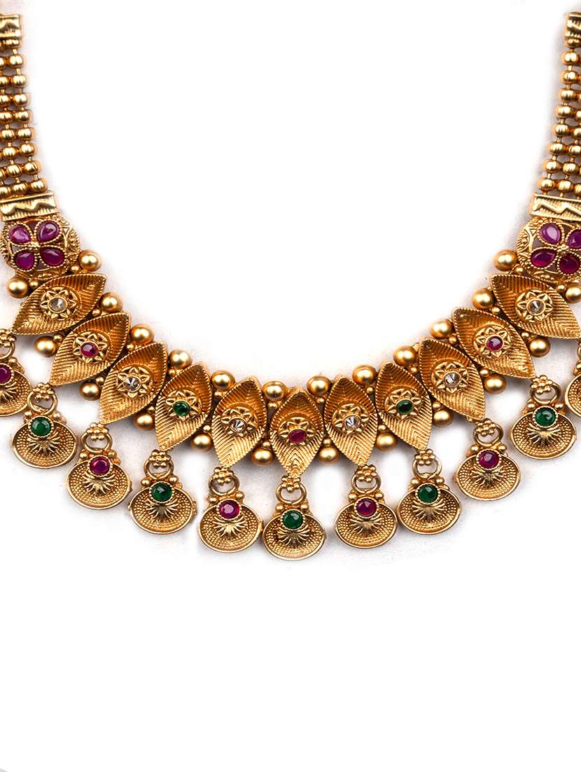 alloy gold-plated necklace and earrings set - 22173834 -  Standard Image - 3