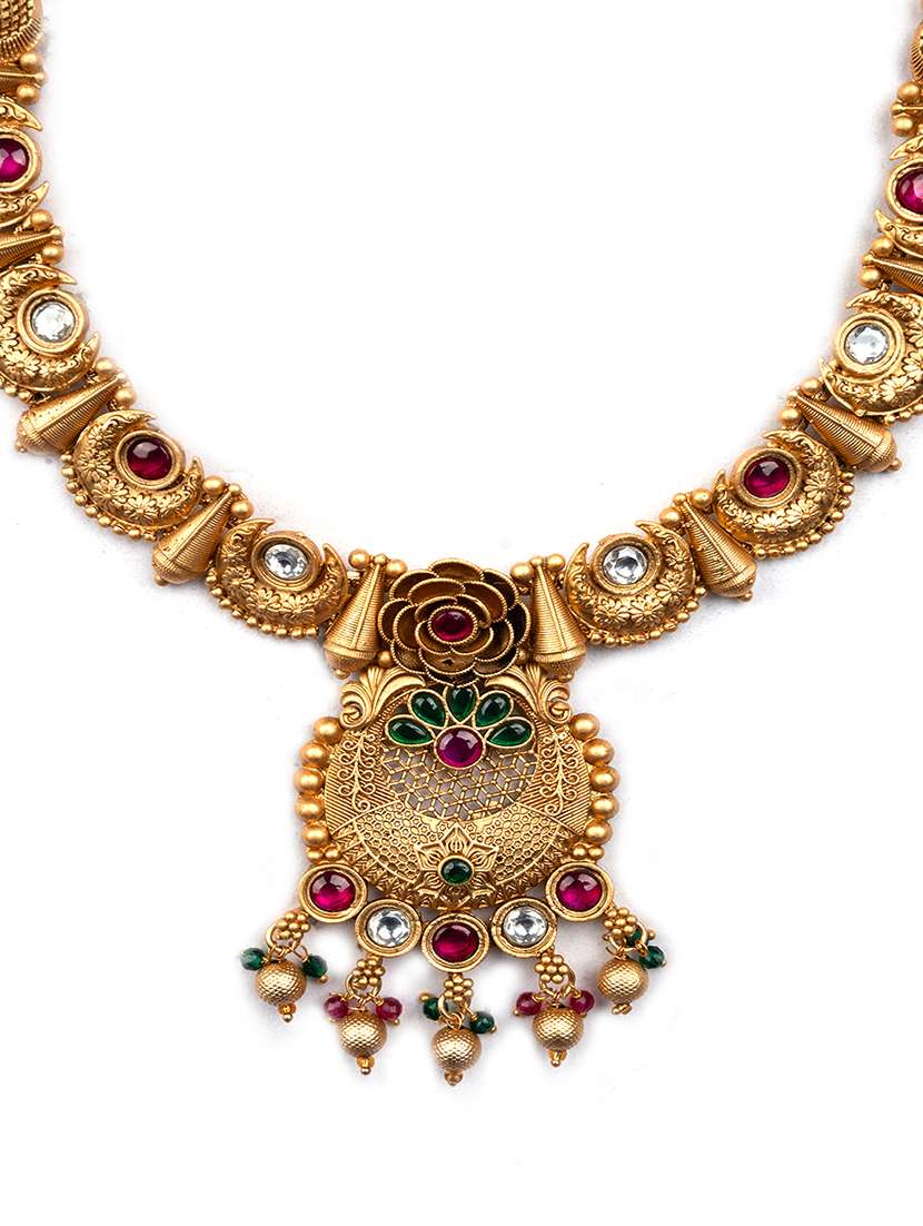 unique rajwadi pushp necklace set - 22173840 -  Standard Image - 3