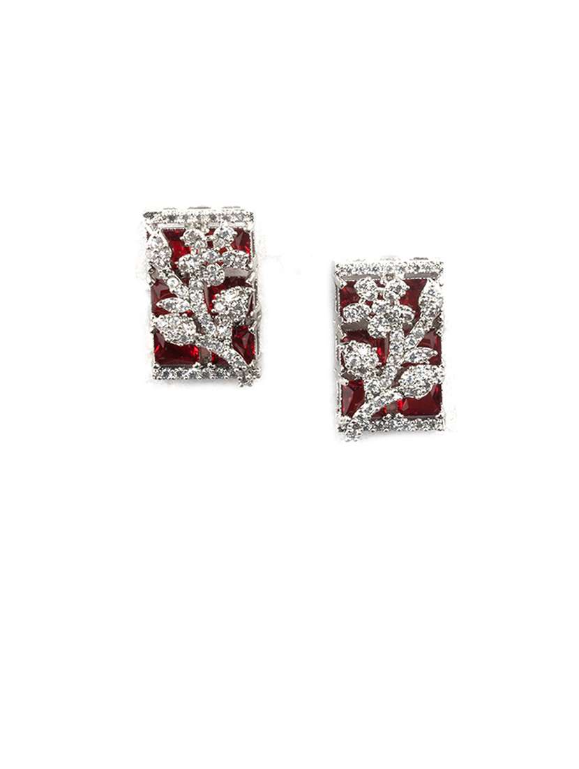 luxurious red ad square pendant with earrings - 22173854 -  Standard Image - 5