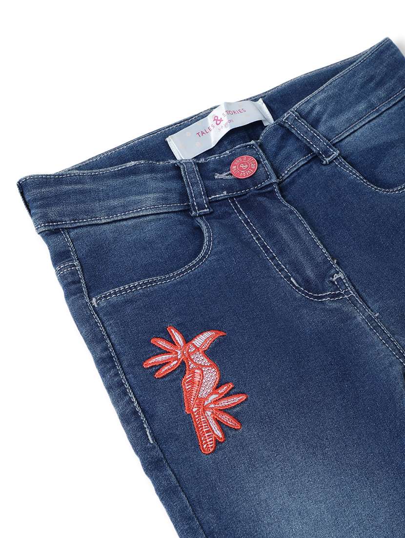 Girls Solid Mid Rise Skinny Fit Jean - 22173892 -  Standard Image - 3