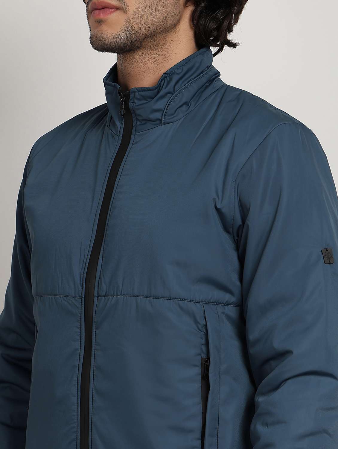 men solid long sleeve regular fit puffer jacket - 22173910 -  Standard Image - 3