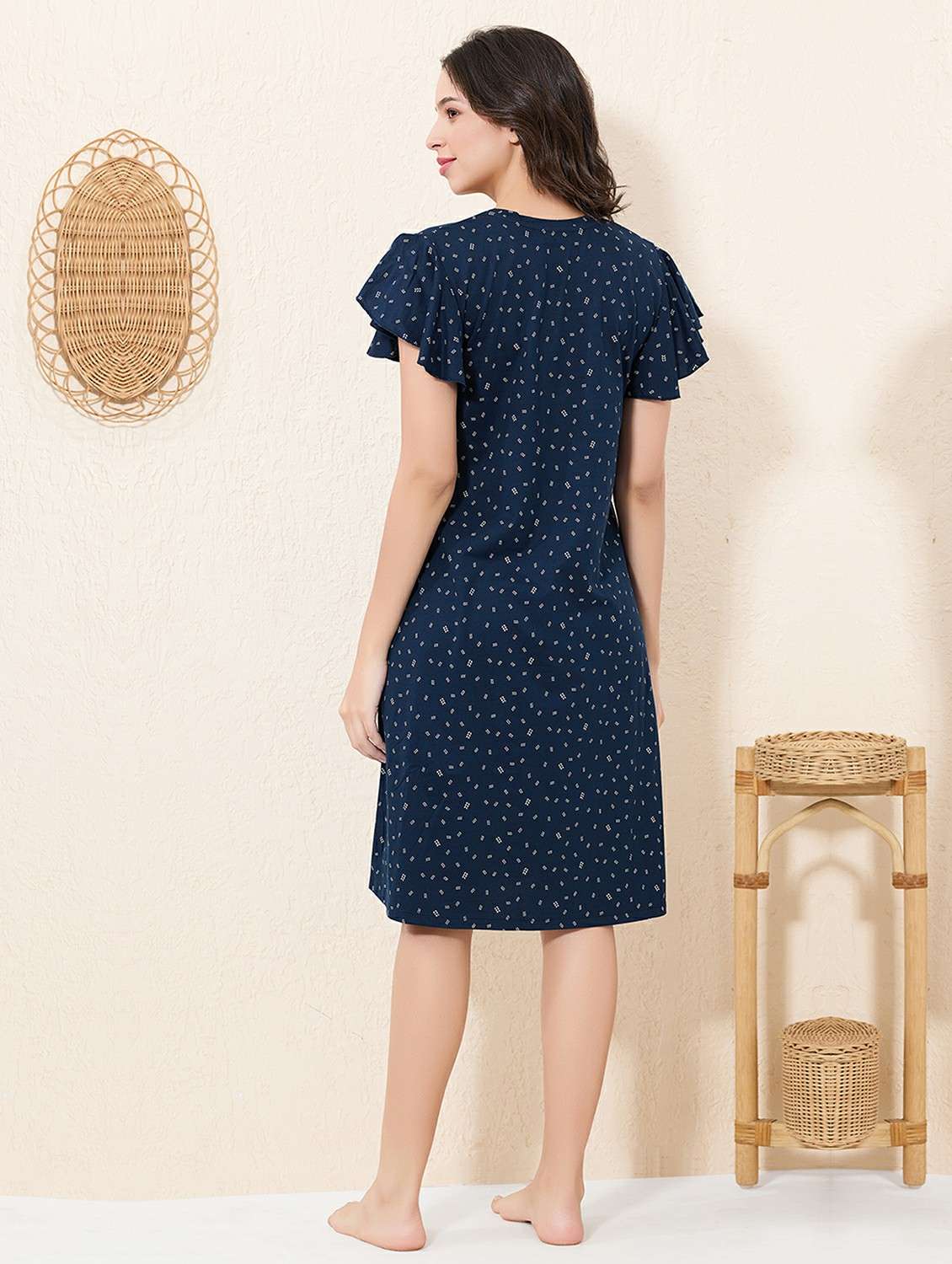 women printed short sleeve sleepshirt - 22173958 -  Standard Image - 3