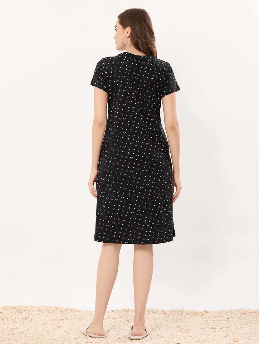 women printed short sleeve sleepshirt - 22173961 -  Standard Image - 3