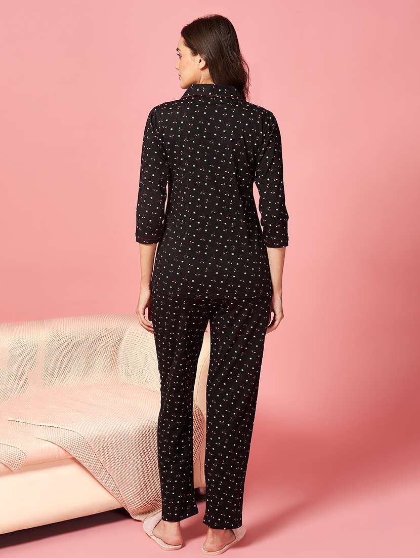 women printed nightwear pyjama set - 22173967 -  Standard Image - 3