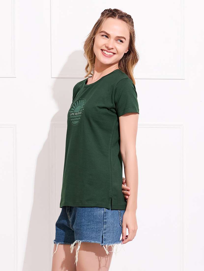 women printed round neck short sleeve t-shirt - 22173994 -  Standard Image - 3