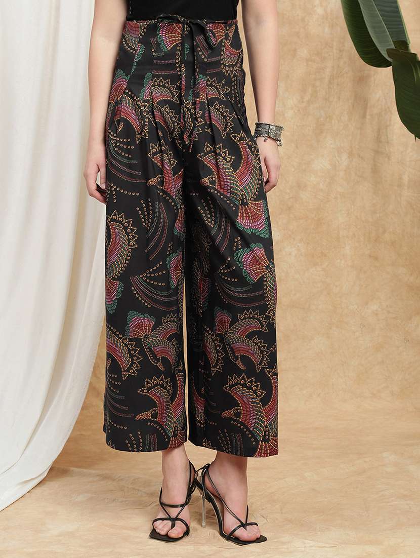 women printed high rise flared palazzo - 22174016 -  Zoom Image - 0