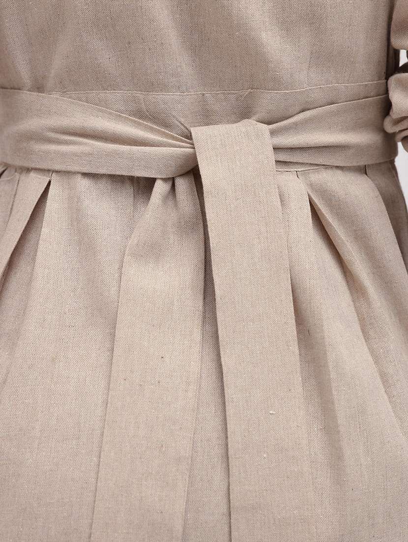 women solid three quarter sleeve dress - 22174092 -  Standard Image - 5