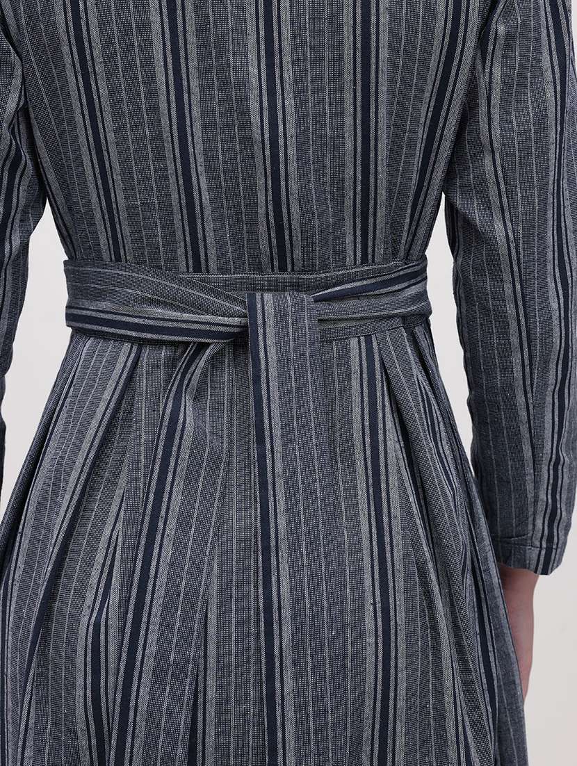 women striped three quarter sleeve dress - 22174093 -  Standard Image - 5