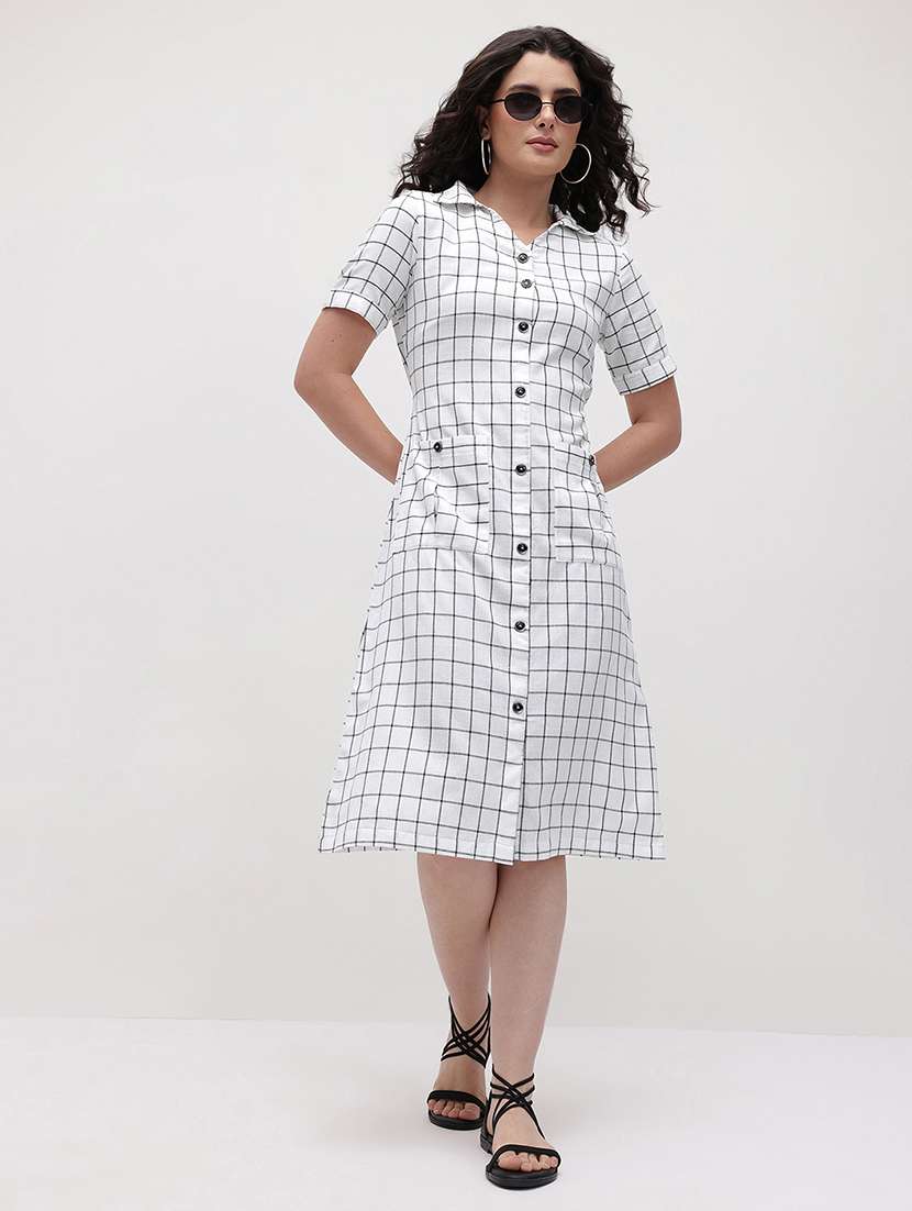 white cotton shirt dress