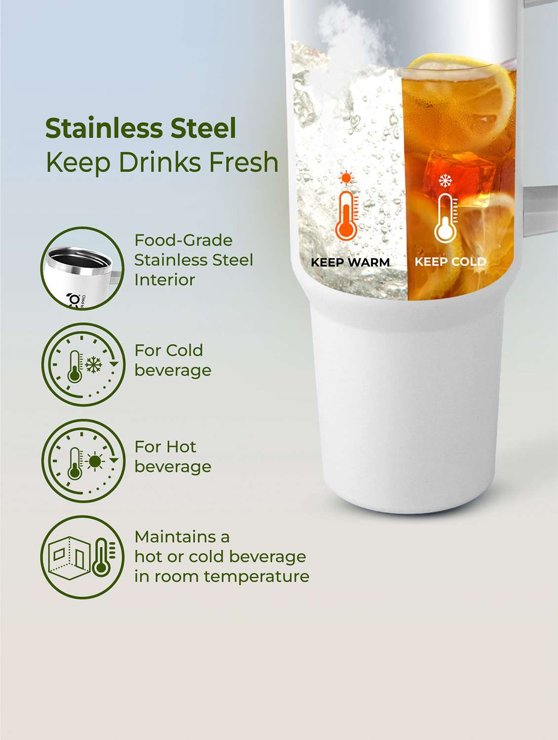 imeco eco-sipper pro stainless steel tumbler with straw 1.2 litre - sky blue - 22174111 -  Standard Image - 3