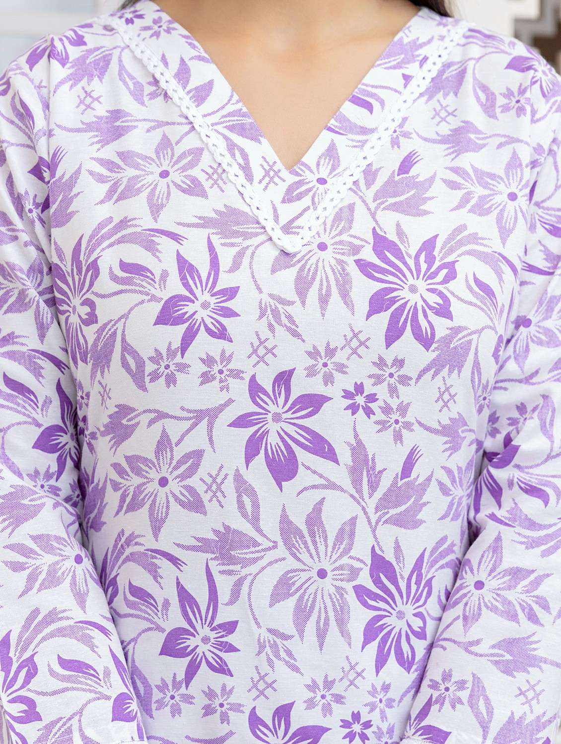 women printed long sleeve straight kurta - 22174164 -  Standard Image - 3