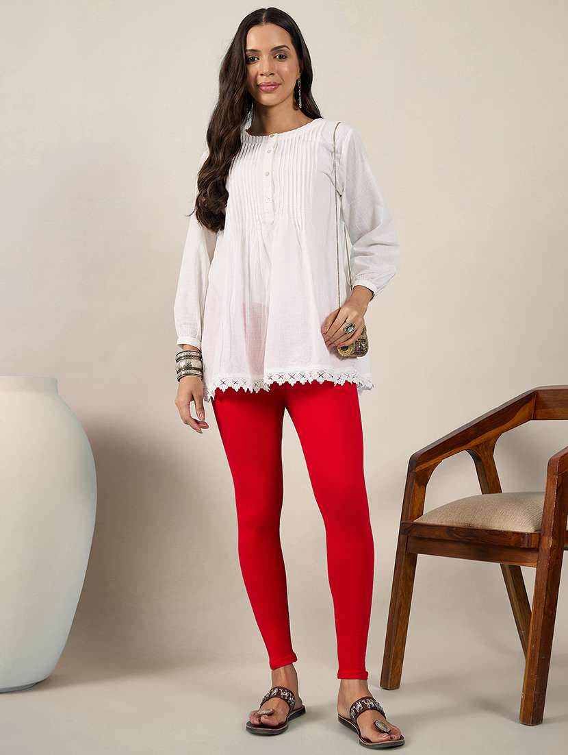 women pack of 3 solid mid rise legging - 22174428 -  Standard Image - 5