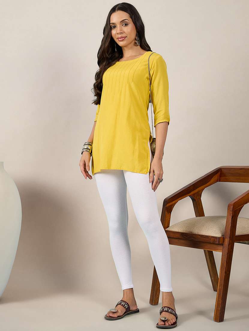 women pack of 3 solid mid rise legging - 22174460 -  Standard Image - 5