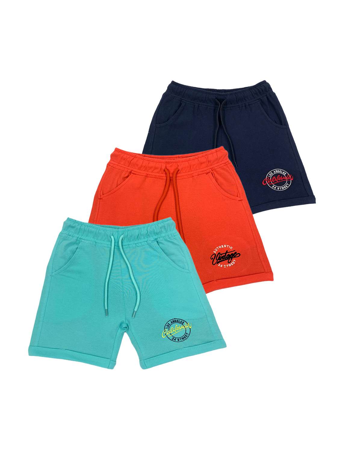 boys pack of 3 mid rise shorts