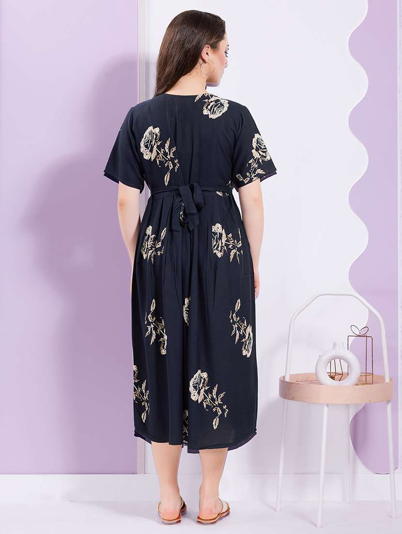 women printed short sleeve maternity wear dress - 22174734 -  Standard Image - 3