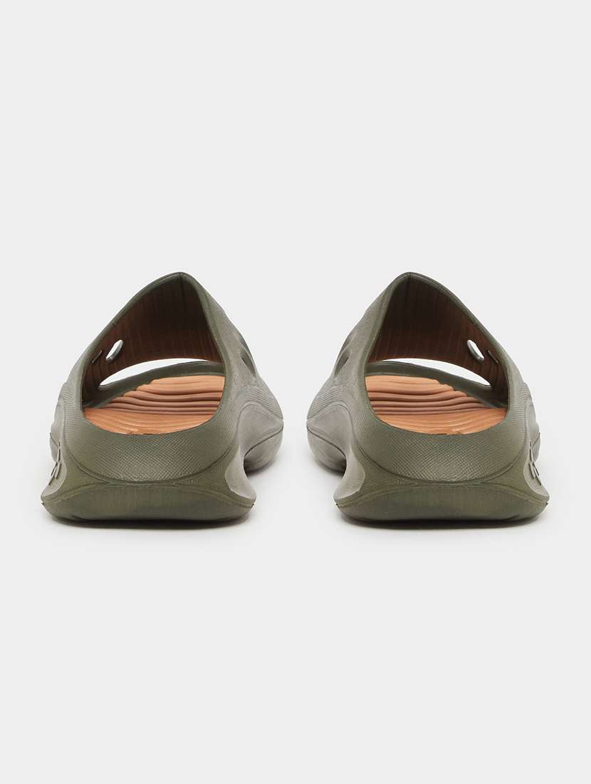 men black solid slip on slider - 22174754 -  Standard Image - 3