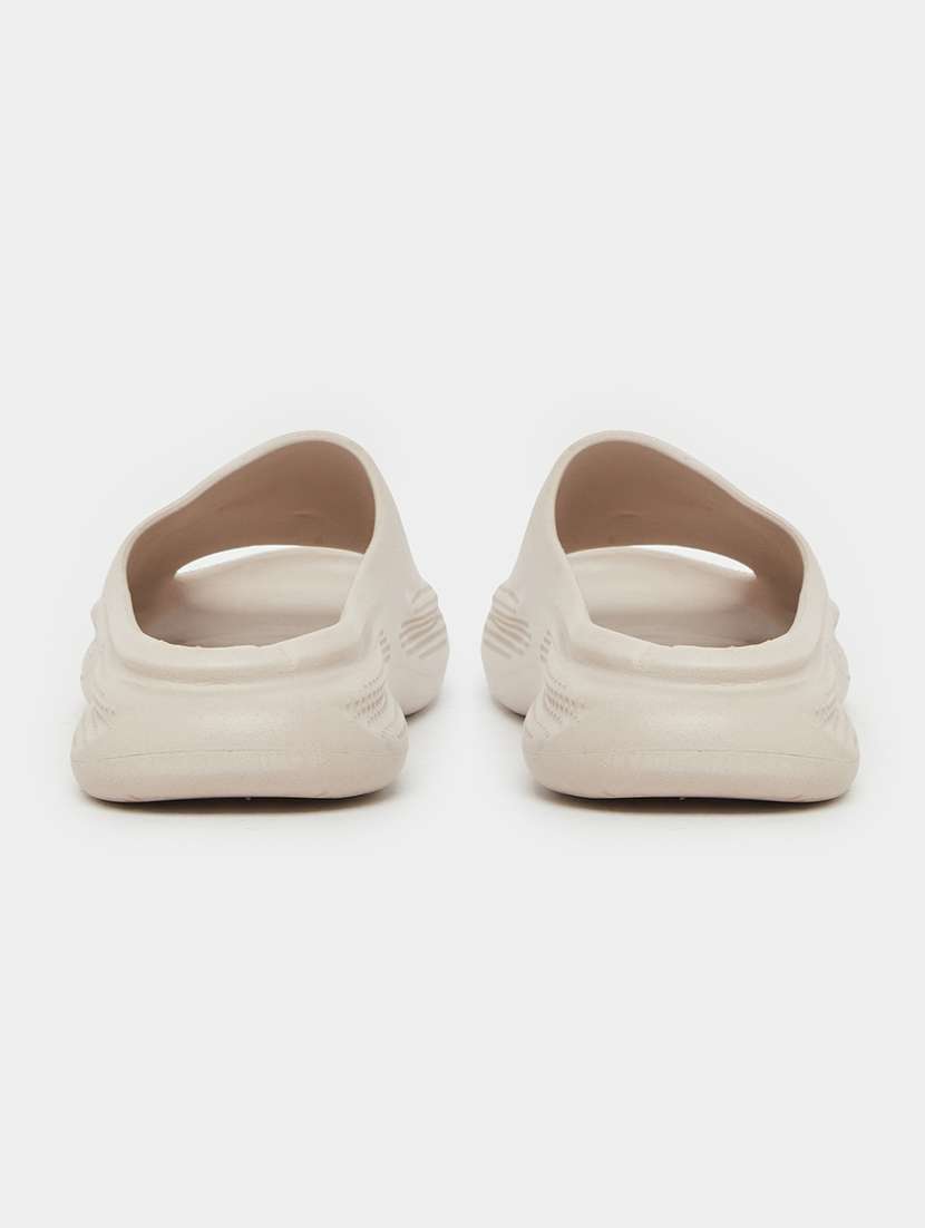 men black solid slip on slider - 22174756 -  Standard Image - 3