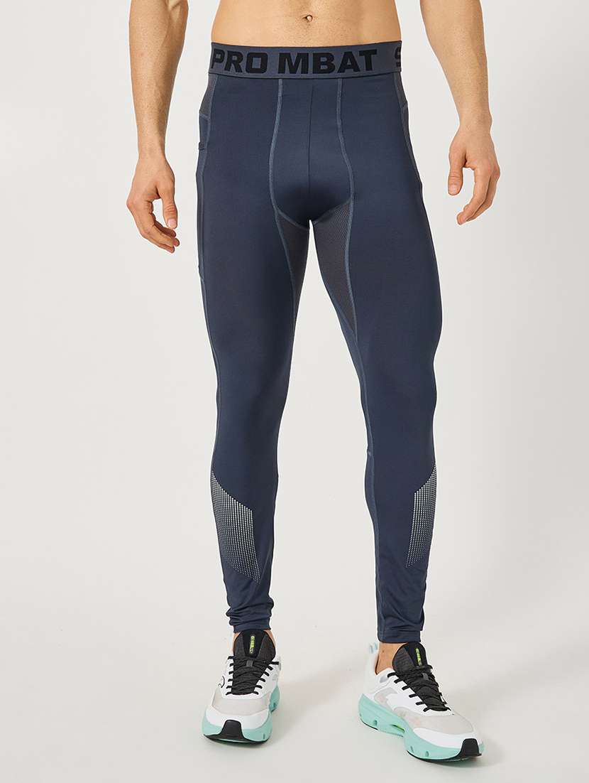 men printed high rise tight