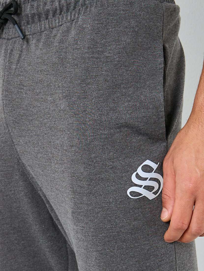 men solid mid rise full length track pant - 22174779 -  Standard Image - 3