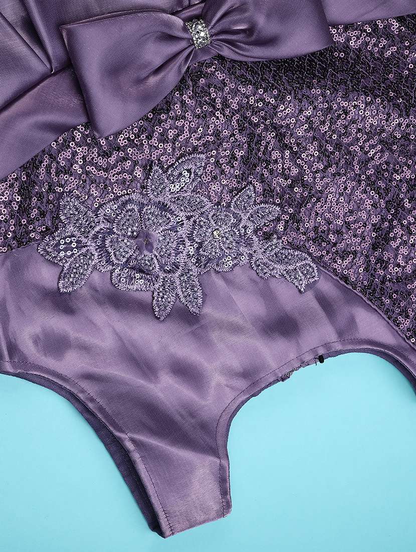 girls self designed sleeveless flared dress  - 22174802 -  Standard Image - 3