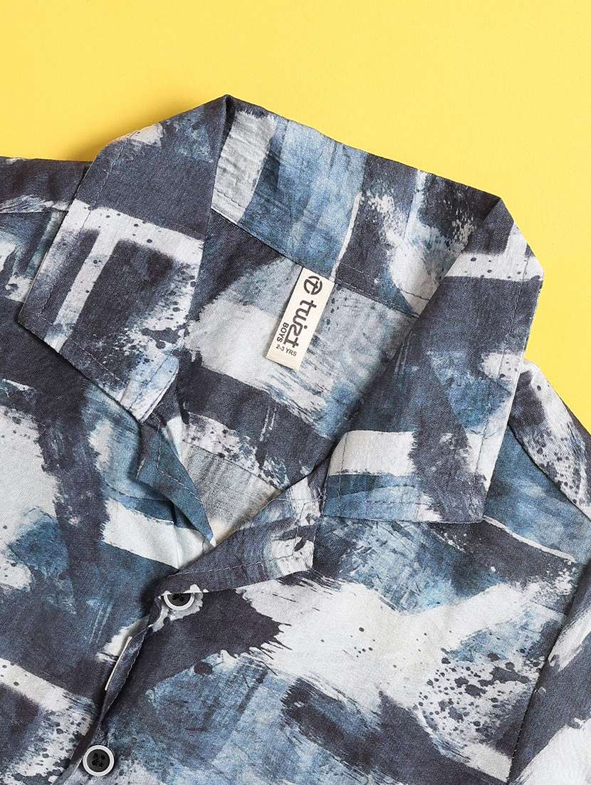 boys printed collared short sleeve shirt - 22174804 -  Standard Image - 3