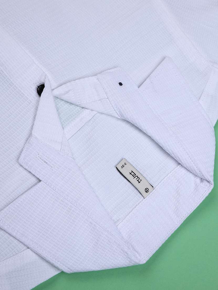 boys solid collared long sleeve shirt - 22174808 -  Standard Image - 3