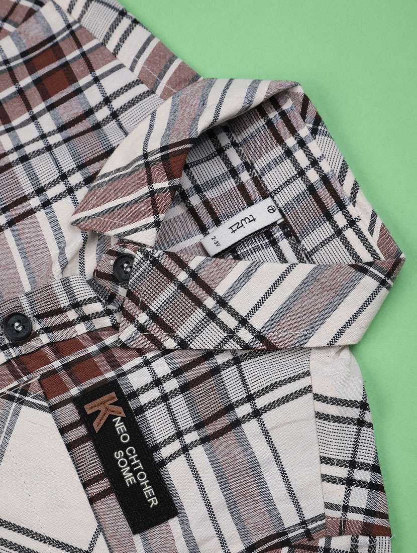 boys checkered collared short sleeve shirt - 22174823 -  Standard Image - 3