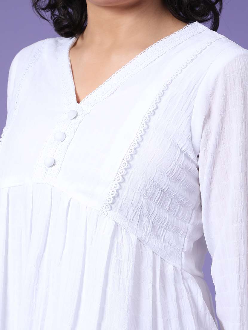 women white poly cotton regular top - 22174843 -  Standard Image - 5