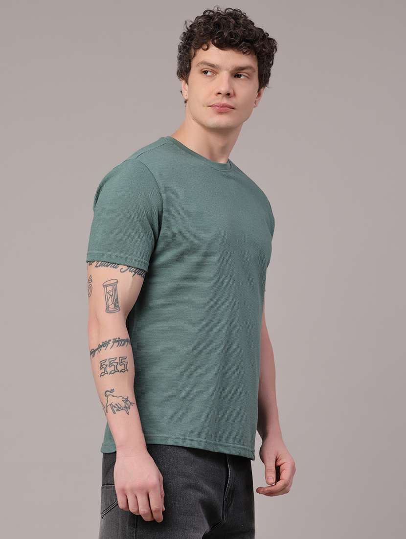 men solid round neck t-shirt - 22174980 -  Standard Image - 3