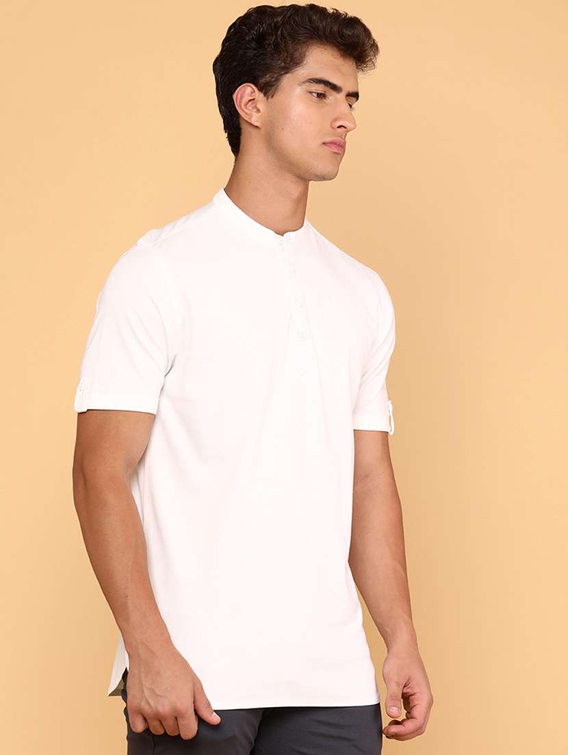 men solid short sleeve regular fit t-shirt
