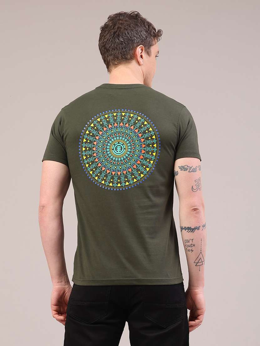men printed short sleeve slim fit t-shirt - 22175023 -  Standard Image - 3