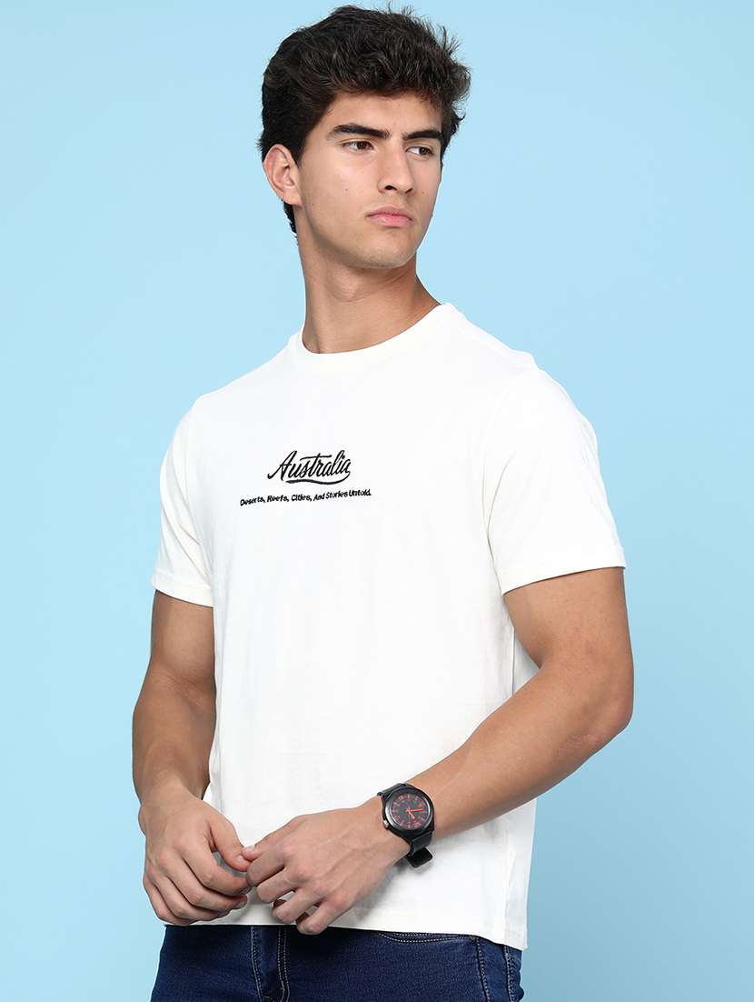 Men Printed Short Sleeves Regular Fit T-shirt - 22175036 -  Standard Image - 3