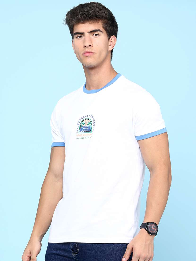 Men Chest Printed Short Sleeves Regular Fit T-shirt - 22175043 -  Standard Image - 3