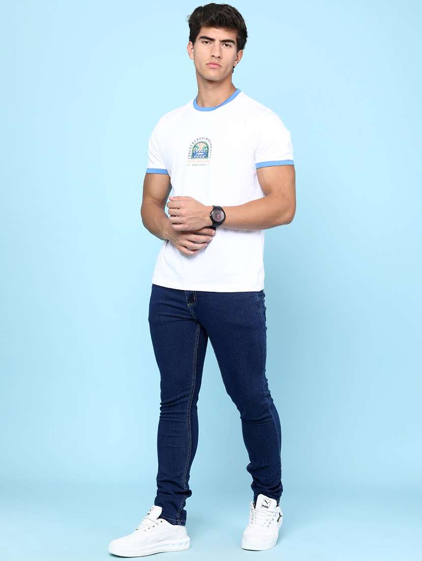 Men Chest Printed Short Sleeves Regular Fit T-shirt - 22175043 -  Standard Image - 5