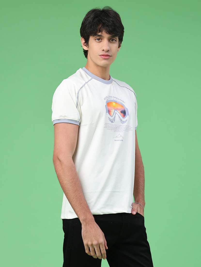 Men Printed Short Sleeve Regular Fit T-shirt - 22175044 -  Standard Image - 3