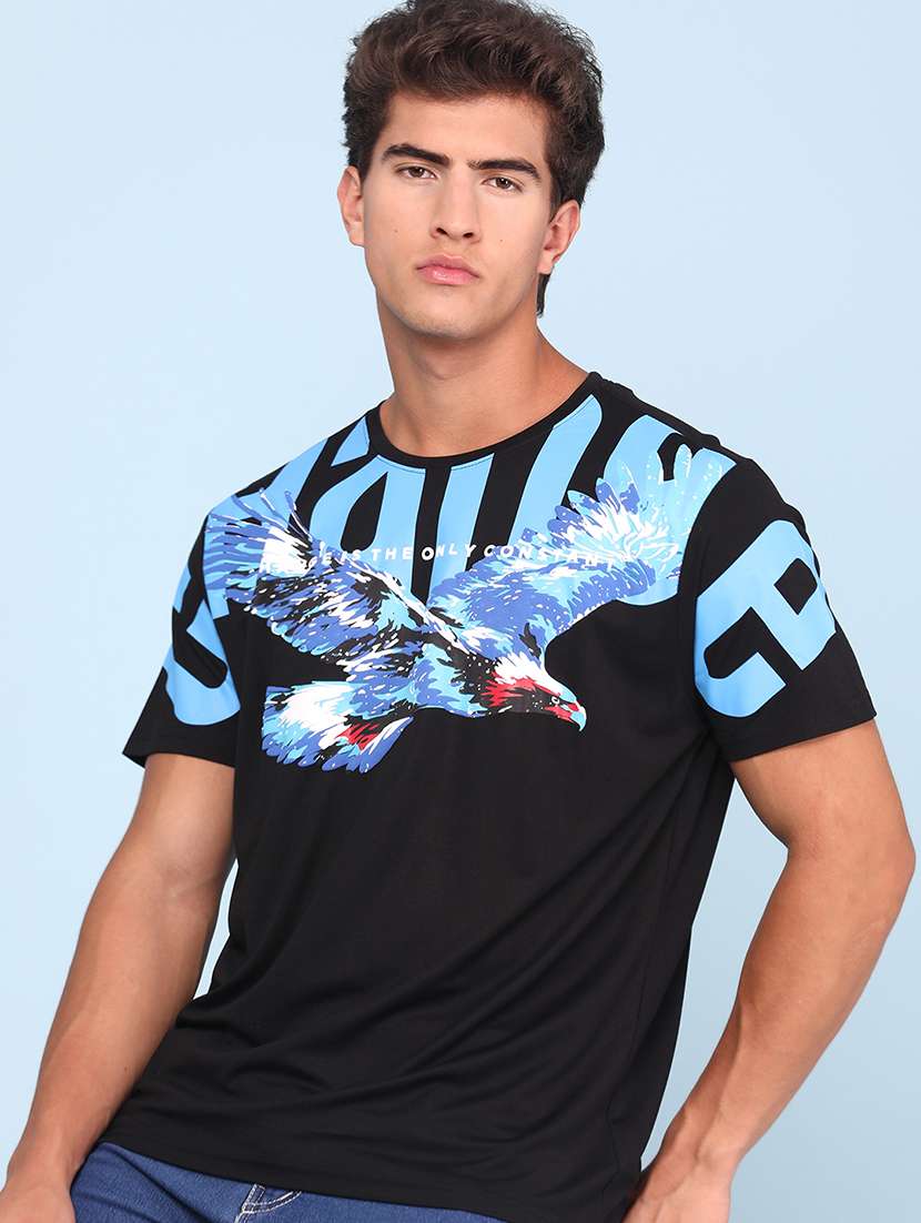 men printed short sleeves regular fit t-shirt