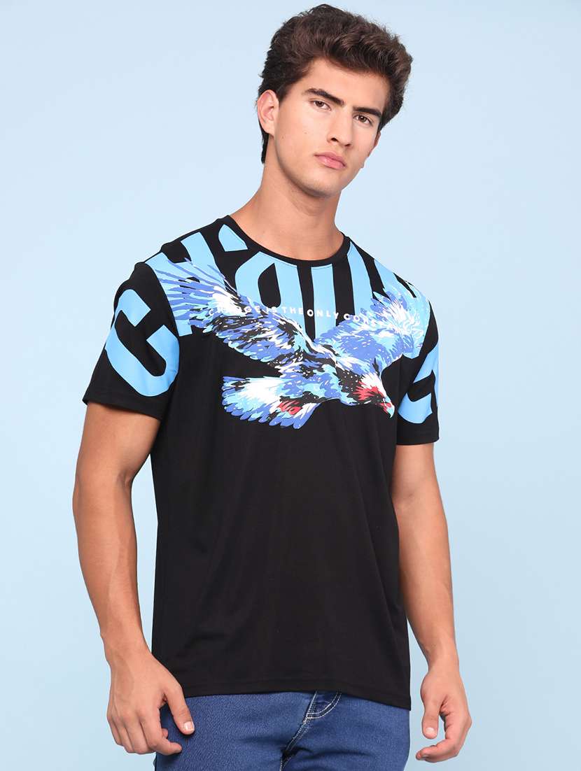 men printed short sleeves regular fit t-shirt - 22175052 -  Standard Image - 3