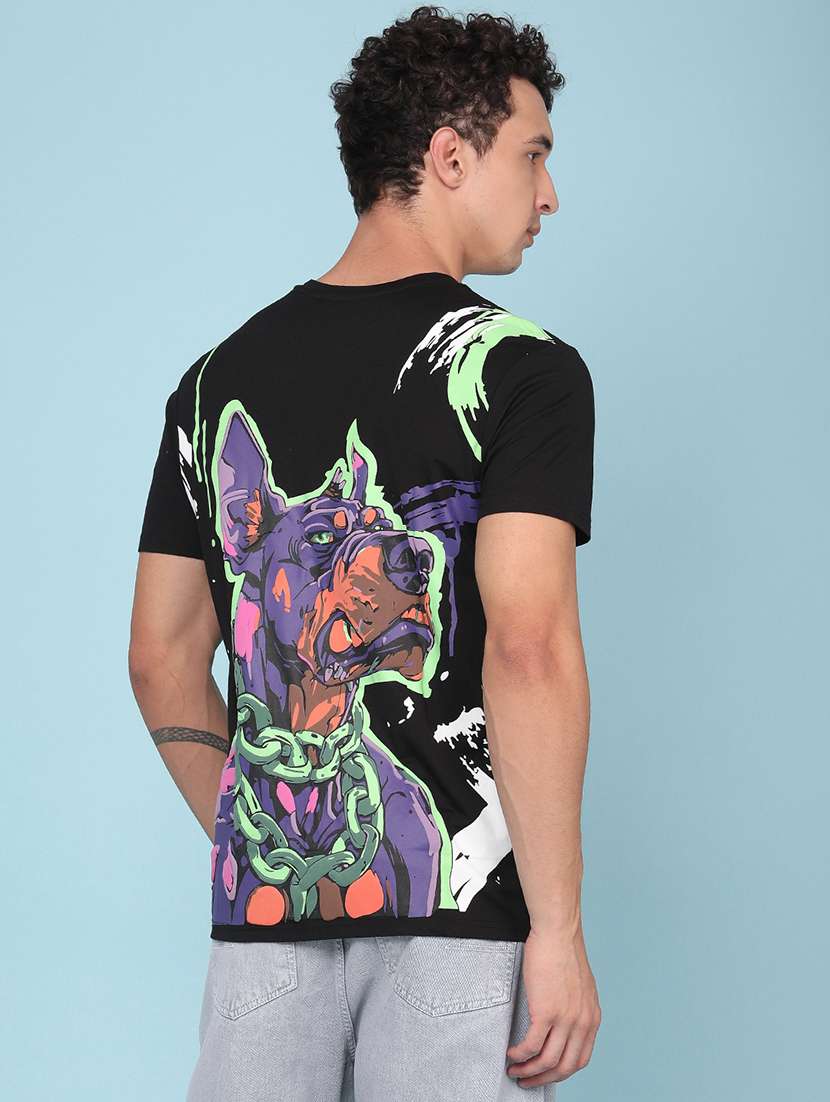 men printed short sleeves regular fit t-shirt