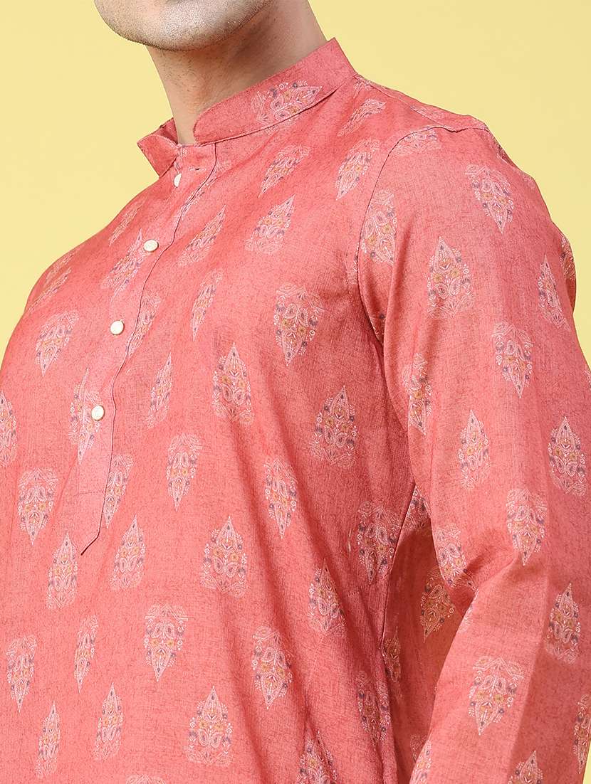 men printed long sleeve kurta set - 22175056 -  Standard Image - 5
