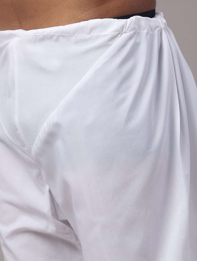 men self design mandarin neck kurta churidar ethnic wear set - 22175058 -  Standard Image - 5