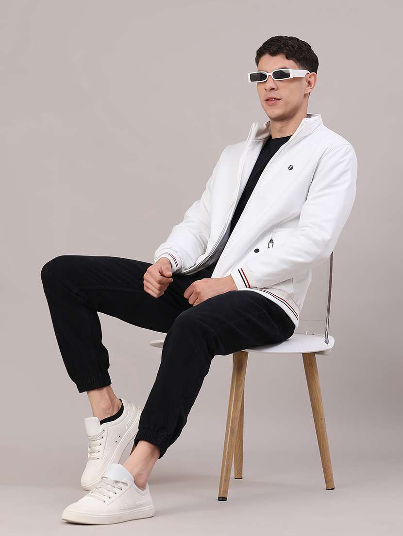 men solid long sleeve insulator bomber jacket - 22175066 -  Standard Image - 5